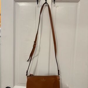Kate Spade Tan Leather Crossbody Bag with Adjustable Strap
